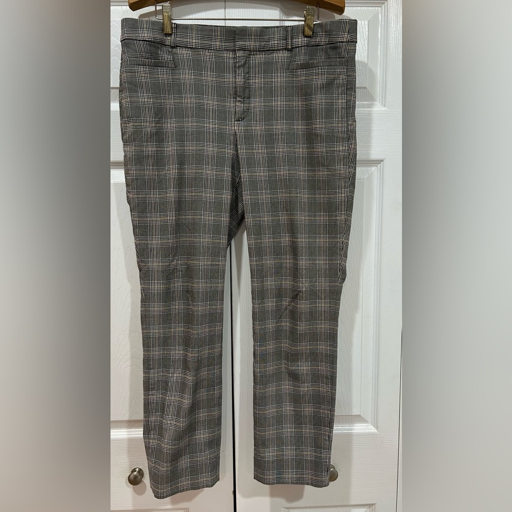 Banana republic Sloan paint plaid stretch size 12 straight leg